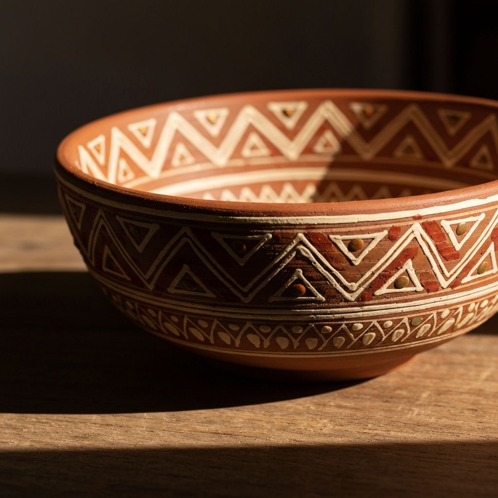 Handcrafted pottery bowl